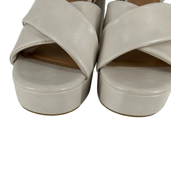 Journee Collection Womens Akeely Foam Mid Heel Platform Sandals Sz 9.5 Note Flaw - Picture 9 of 16